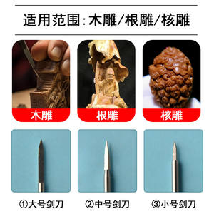 Diy Wood Carving <b>Knife</b> Set 0.35 Mm High Carbon Steel Straight Edge Blade For Woodworking <b>Craft</b> Tools - Product Image 4