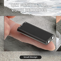 QZT Mini Digital Dictaphone Perekam Audio Konektor USB Bahan Paduan Seng Perekaman Waktu Panjang Satu Sentuhan Format WAV Model