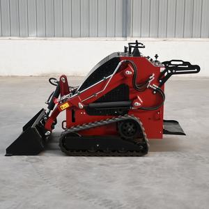 Китайский многофункциональный компактный мини-погрузчик на гусеничном ходу с навесным оборудованием: вилы для поддонов, бур, траншеекопатель - Product Image 3