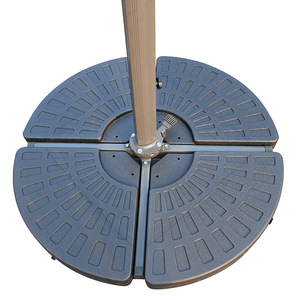 4 pièces de base de <span class=keywords><strong>parasol</strong></span> en plastique en forme d'éventail, en HDPE, de 13 L, <span class=keywords><strong>pour</strong></span> <span class=keywords><strong>parasol</strong></span> <span class=keywords><strong>déporté</strong></span>, remplissable d'eau ou de sable - Product Image 2