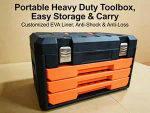 320-Piece Professional <strong>Mechanic</strong> <strong>Tool</strong> <strong>Set</strong> 1/4" 3/8" 1/2" Drive Socket Wrench <strong>Set</strong> with 3-Drawer Storage Case OEM - Product Image 5