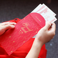 OmetPack Enveloppes rouges porte-bonheur personnalisées pour le Nouvel An chinois 2023, pochettes à argent, enveloppes d'épargne, portefeuilles rouges