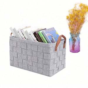 Hot Selling Collapsible Organizer Clothes Toy Felt <b>Storage</b> Basket <b>Baby</b> Felt <b>Storage</b> Box - Product Image 1