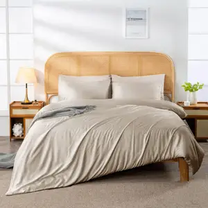 100% Bamboo Duvet Cover Set Luxury Cooling Bamboo Fabric Bedding Set