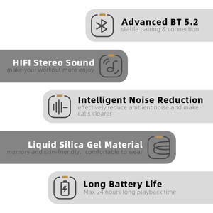SIBYL TWS หูฟังเอียร์บัดเกม,สายคล้องคอคลาสสิกหูฟังไร้สายหูฟังอินเอียร์แนวสปอร์ตหูฟังมีไมค์ - Product Image 5