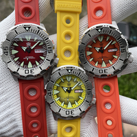 STEELDIVE SD1984 Fonction Jour Mer M Onster 42.2MM Revêtement AR Verre Saphir 200M Étanche NH36 Mouvement Automatique Montre de Plongée
