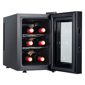 하이 퀄리티 6 병 16L 디지털 제어 독립형 와인 셀러 쿨러 냉장고