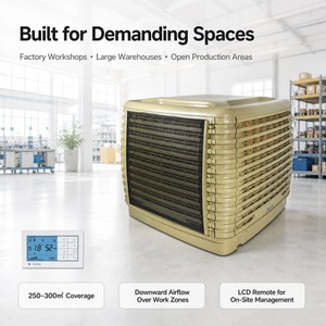 JHCOOL 3KW 30000m3h Industrial Air Conditioner Desert Water Cooler Evaporative Air Cooler Axial Fan Type Air Conditione - Product Image 3