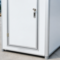 Cabine de toilette préfabriquée en kit, portable, en panneaux sandwich, modulaire, démontable, structure en acier