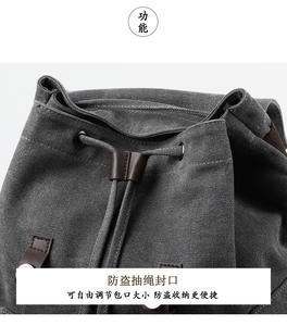 Mochila de Lona con Cordón para Hombre, Bolsa de Viaje para Computadoras, Bolsas Más Vendidas en Existencia y a la Moda - Product Image 2