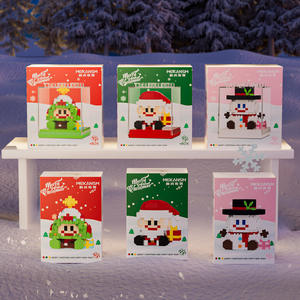 Christmas Gift Blocks <b>Model</b> Microparticle <b>Building</b> Blocks DIY Assembly Educational Toys for Kids MOC Plastic Set - Product Image 3