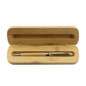Australia Environmental Protection Scheme Gifts Bamboo Pens Packaging Wooden Box Bamboo Pen Case with caved logo