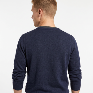 Pull en maille de luxe anti-rides et anti-rétrécissement pour homme, coupe ajustée, design confortable, tendance automne-hiver 2026, OEM bienvenu - Product Image 4