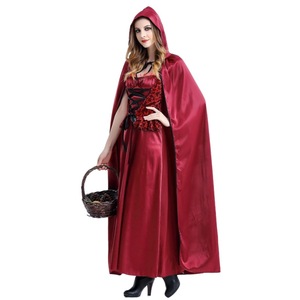 Disfraz de Caperucita Roja para Mujer Adulta, Conjunto de Vestido de Cosplay con Capa, Traje de Juego de Rol de Cuento de Hadas para Halloween - Product Image 4