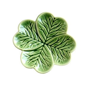 Plat à collation créatif nordique, plateau à fruits, plateau de <span class=keywords><strong>rangement</strong></span>, porcelaine blanche, trèfle à quatre feuilles, design américain, plateau à bijoux - Product Image 1