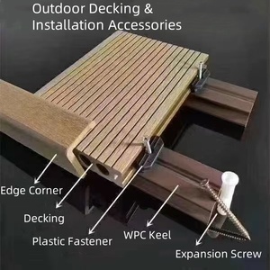 Pont extérieur Anywood Plancher en bois <span class=keywords><strong>Pavé</strong></span> composite en bois <span class=keywords><strong>massif</strong></span> Terrasse en WPC Carreaux antidérapants Planche pour extérieur - Product Image 4