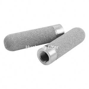 Cartucho de filtro de titanio sinterizado poroso de 100 Um Vela de filtro sinterizado de acero inoxidable para elementos de filtros de retrolavado - Product Image 3