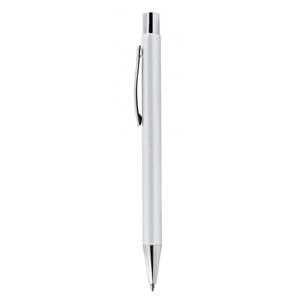 Penna a Sfera in Metallo Argento Opaco in Alluminio, Larghezza di Scrittura 0.7/1.0mm, Penna Promozionale Sportiva Originale con Corpo in Plastica - Product Image 2