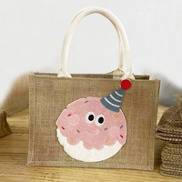 Sac de plage en toile de jute personnalisé avec motif créatif DIY, sac de shopping en lin, sac de plage résistant, logo imprimé, sac personnalisé