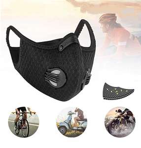 Masker hangat sepeda, masker setengah wajah pelindung telinga bersepeda dengan katup <span class=keywords><strong>Filter</strong></span> - Product Image 6