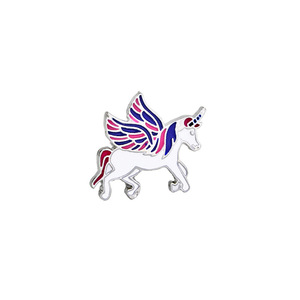 Glänzende Einhorn-Tier-Anstecknadeln aus Emaille für Jeanshemden und Taschen, Cartoon-Schmuck-Brosche für Kinder - Product Image 5