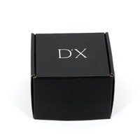 Boîte à bijoux pliante noire en carton personnalisée avec couvercle pour colliers, bagues et boucles d'oreilles – Emballage cadeau pour la vente au détail de bijoux