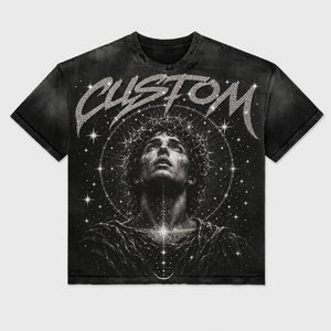 Custom Mineral Wash Cotton Oversized T-shirt Drop Shoulder Graphic Tee Streetwear Custom Logo High Quality Men T Shirt - Product Image 1