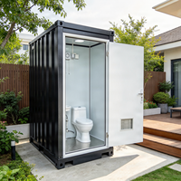 Toilettes mobiles, WC détachable, conteneur sanitaire, maison préfabriquée, toilettes portables, toilettes publiques extérieures, salle de bain esthétique
