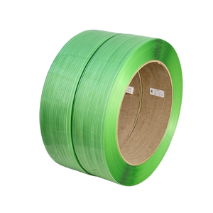 Bande de cerclage en PET vert haute résistance, sangle d'emballage en polyester pour machine de cerclage automatique de palettes de briques - Product Image 1