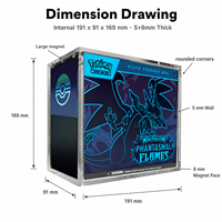Boîtier de protection en acrylique pour cartes à collectionner TCG, étui de présentation ETB, avec aimant puissant, fourni par l'usine