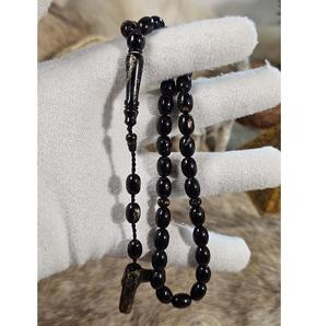 Cuentas de cuerno de búfalo, Tasbih, artesanía natural, accesorios devocionales hechos a mano para meditación, práctica religiosa y cultural - Product Image 1