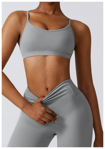 Personalizzare le <span class=keywords><strong>donne</strong></span> che si allenano in <span class=keywords><strong>palestra</strong></span> svuotano il reggiseno sportivo senza schienale Yoga con Cross Back - Product Image 4