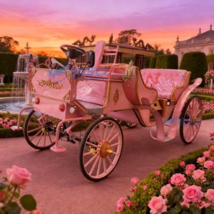 High-quality European Electric Two-<b>row</b> Sightseeing Horseless Carriage for Wedding and Tourism 4-6 Persons Steel Frame - Product Image 1
