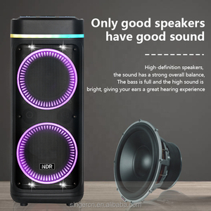 Altavoz Inalámbrico Bluetooth para Exteriores NDR-2807, Doble Woofer de 8 Pulgadas, Alta Potencia, Ideal para Karaoke y Fiestas - Product Image 3
