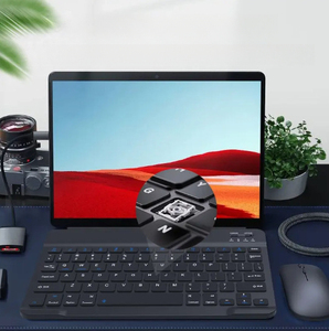 <span class=keywords><strong>Clavier</strong></span> et <span class=keywords><strong>souris</strong></span> sans fil BT compatibles avec les appareils de 10 pouces, design ergonomique léger et portable - Product Image 2