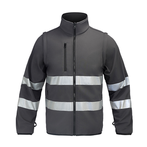 KALAIBEN Bonded Polar Fleece Reflective <strong>Work</strong> Wear <strong>Jacket</strong> for Men - Product Image 1