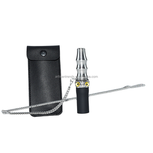 Accessori per Narghilè di Lusso Arabi, Bocchini in Acciaio Inox con Design Animale e Finitura Opaca, Bocchino per Shisha con Custodia in Pelle - Product Image 3