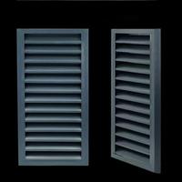 Fenêtre à persiennes à commande lumineuse, fenêtre à persiennes fixes en aluminium et verre