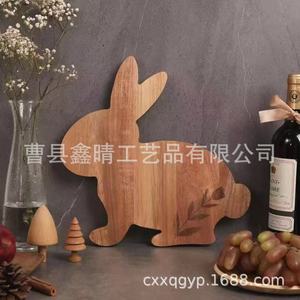 Tabla de cortar de madera de acacia, tabla de cortar de madera maciza para cocina, decoración del hogar, adorno de escritorio, duradera - Product Image 1