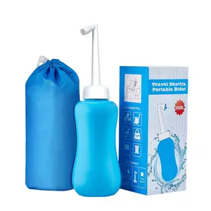 Commercio all'ingrosso pulito corpo viaggio Shattaf OEM/ODM blu Bidet bottiglia portatile Peri bottiglia per la cura Postpartum