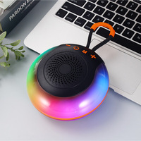 Nouveau Subwoofer Portable Transfrontalier Étanche 5.3 avec Lumières RVB, Mini Enceinte Extérieure TWS avec Emplacement pour Carte, Puissance 5W