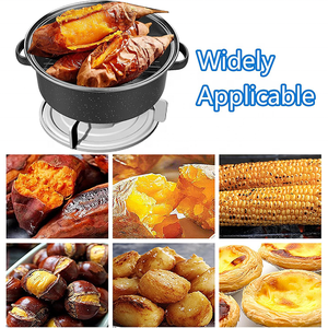 Asador de patatas esmaltado antiadherente negro de 28CM <span class=keywords><strong>para</strong></span> patatas dulces, barbacoa, asador - Product Image 5