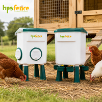 Kit d'alimentation et d'abreuvement portable en PP, capacité de stockage de 12 kg, capacité d'eau de 11 L avec gobelets amovibles