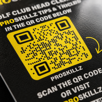Adesivos de Vinil Personalizados de Alta Performance com Código QR Escaneável e Etiquetas de Código de Barras para Identificação e Manutenção de Clubes de Golfe