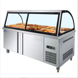 Dünya standartlarında yüksek kalite garantisi süpermarket vitrin buzdolabı et Deli buzdolabı restoran ve dükkan için