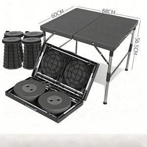 ชุดโต๊ะและเก้าอี้พับได้สำหรับตั้งแคมป์กลางแจ้งบ้านบรรพบุรุษแบบเรียบง่ายพกพาได้เป็นครั้งแรก - Product Image 6