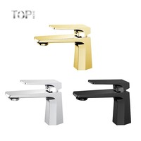 Robinet de salle de bain moderne en acier inoxydable certifié CUPC, monotrou, à monocommande, à débit contrôlé 1,2 GPM, style Californie