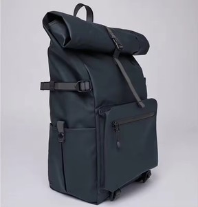 Nieuwe stijlvolle op maat gemaakte externe frame roll-top laptoptas met ritssluiting, waterdicht polyester, voor unisex gebruik - Product Image 4