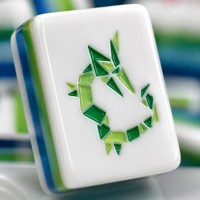 Set Mahjong Amerika Profesional Lipat 5-Lapisan Akrilik Mewah Tema Origami Ubin Geometris Set Mahjong 4-Pemain untuk Wanita