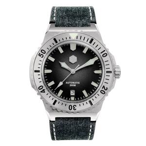 Montre de luxe pour homme San Martin SN0055-G, montre de plongée vintage de haute qualité, automatique, mécanique, bracelet en cuir, saphir, 20 bars - Product Image 1